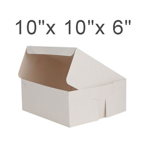 Cake Boxes - 10" x 10" x 6" ($2.50/pc x 25 units)