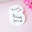 24 x Black Thank You Round Gift Tags
